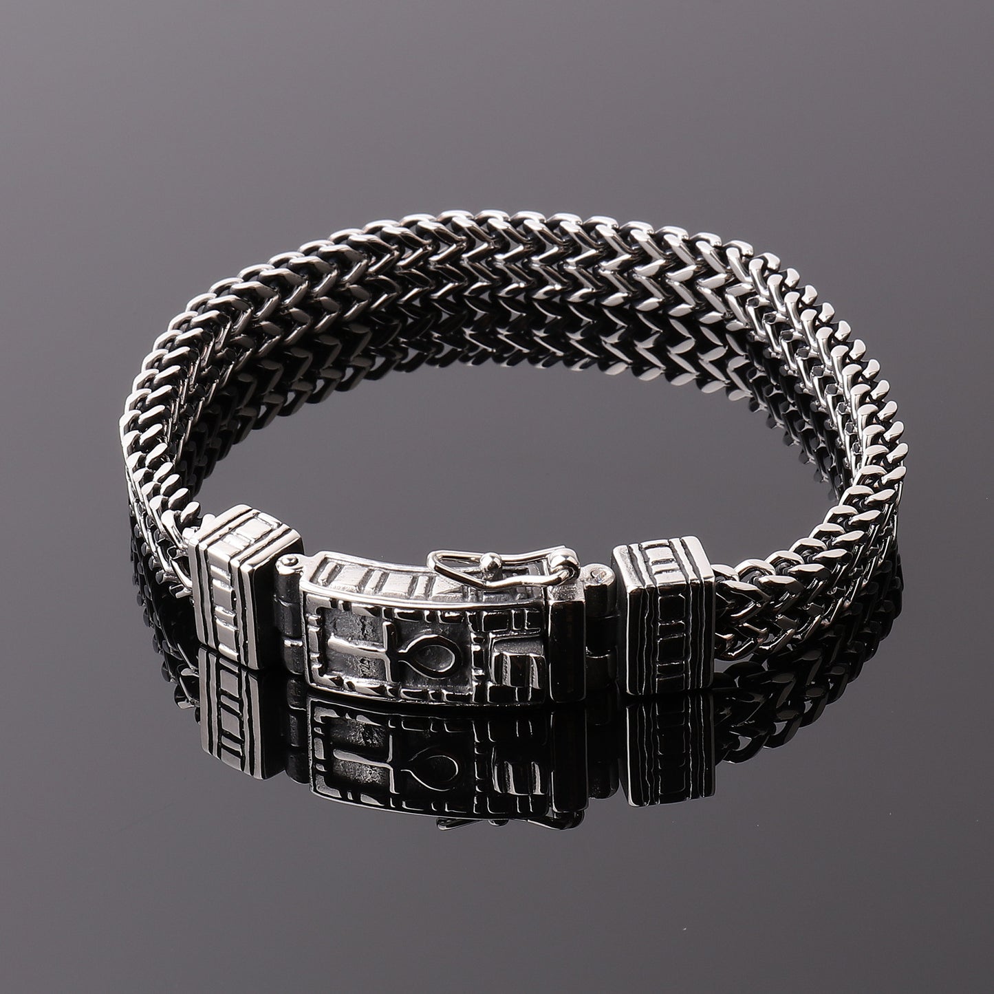 Men's Personality Double Row Hip Hop Bracelet