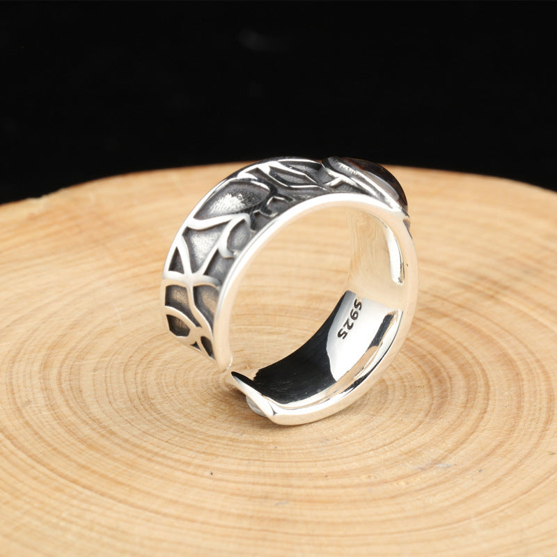 S925 Sterling Silver Adjustable Hip Hop Ring