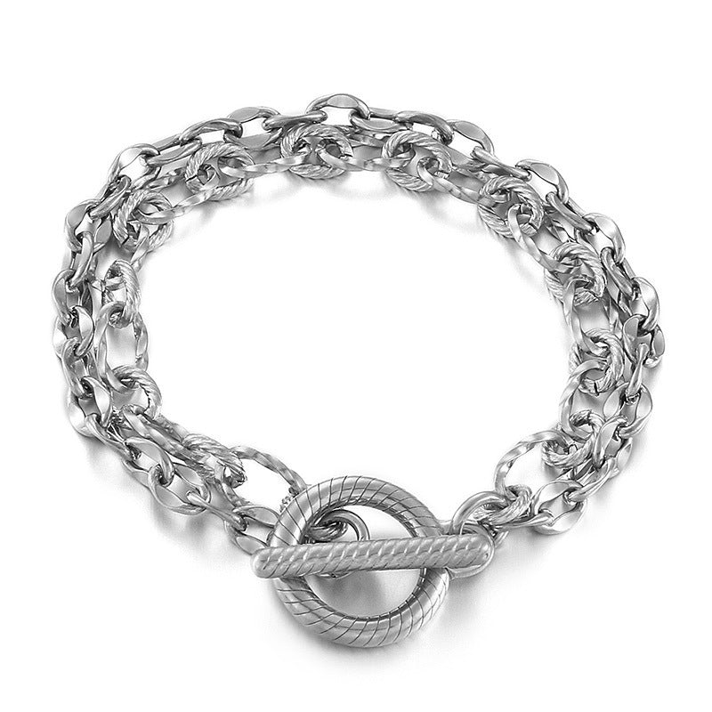 Titanium Steel Men's Bracelet Hip-hop Simple