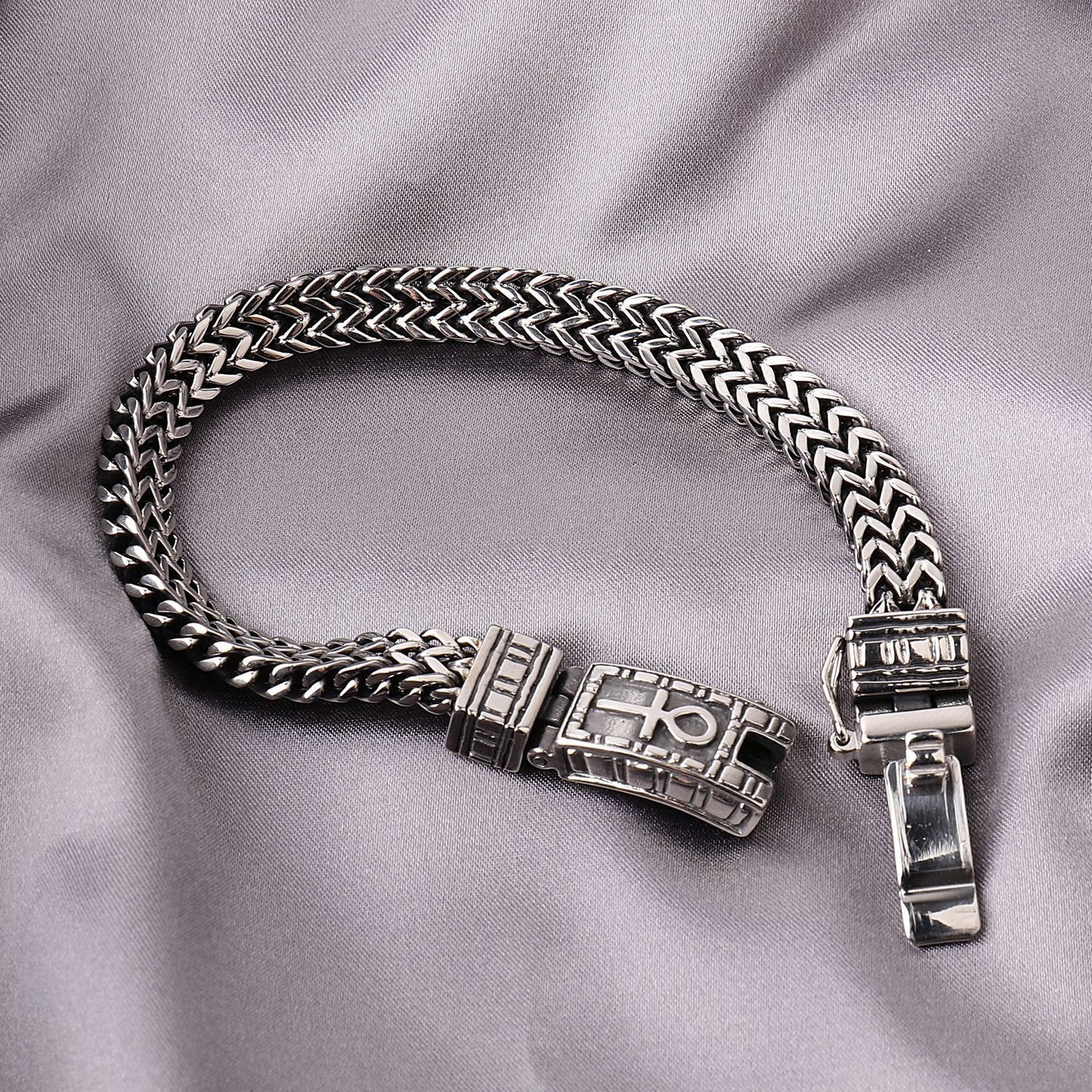 Men's Personality Double Row Hip Hop Bracelet