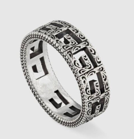 Vintage Distressed Hip Hop S925 Sterling Silver Ring