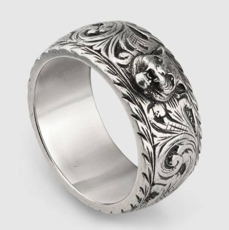 Vintage Distressed Hip Hop S925 Sterling Silver Ring