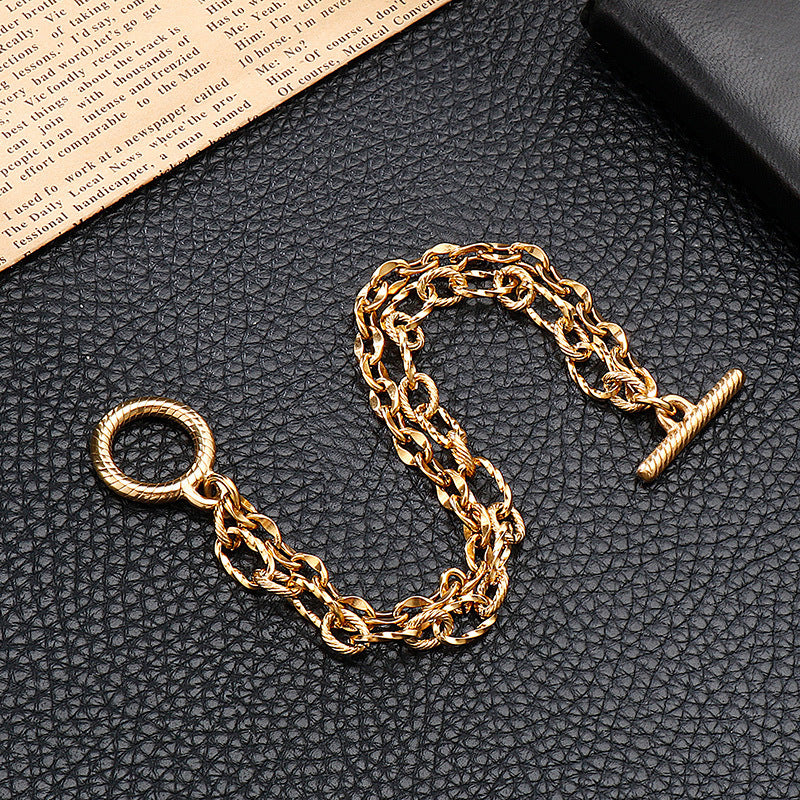 Titanium Steel Men's Bracelet Hip-hop Simple