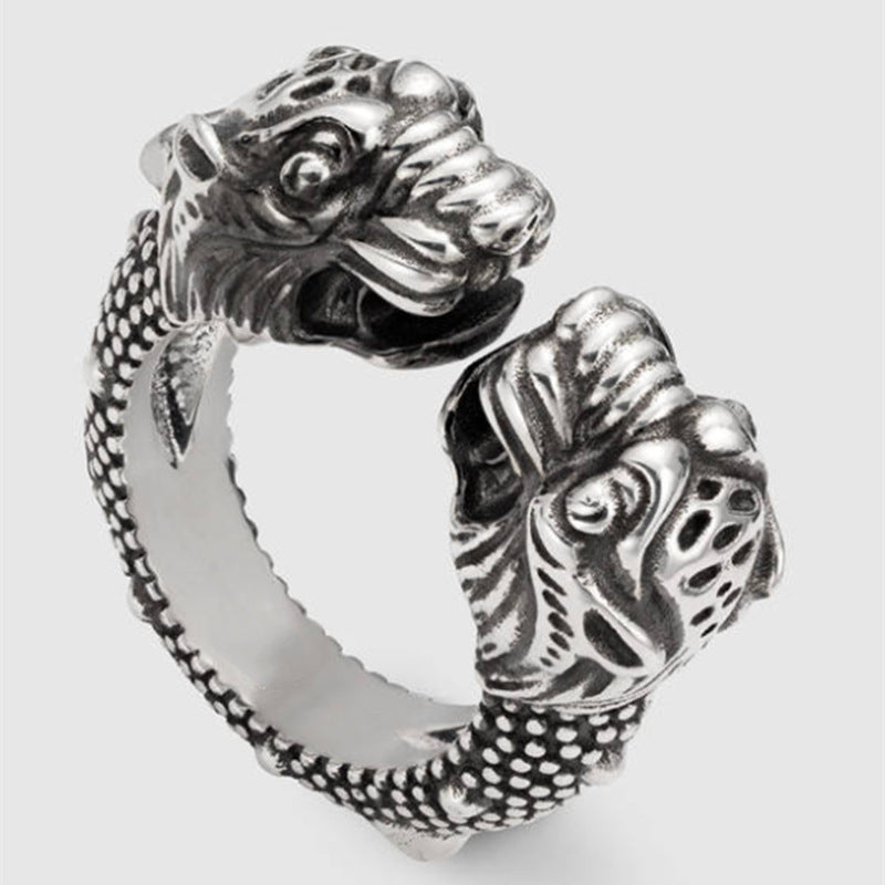 Vintage Distressed Hip Hop S925 Sterling Silver Ring