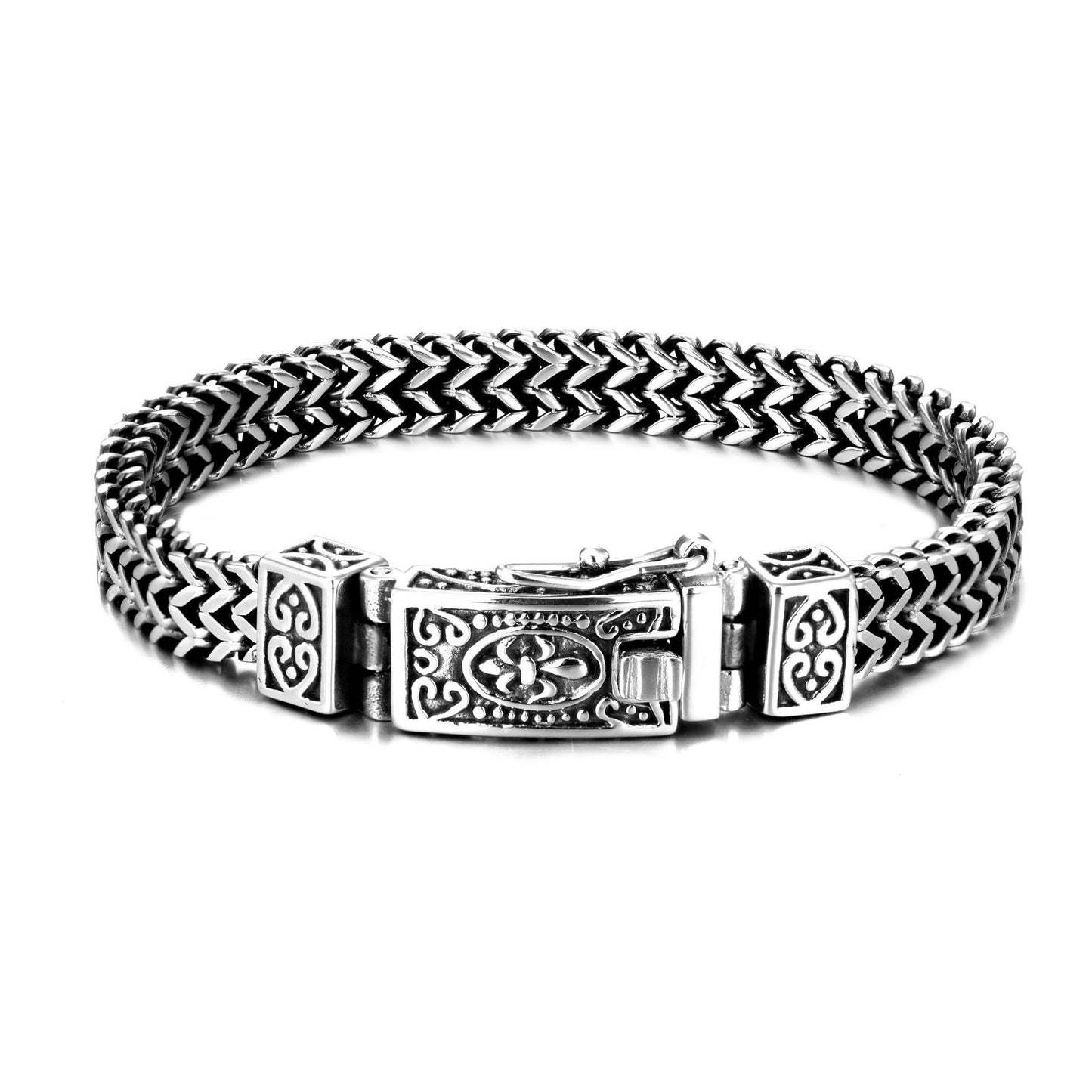 Men's Personality Double Row Hip Hop Bracelet