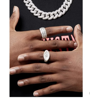 Men's Hip-hop Ladder Full Diamond Ring