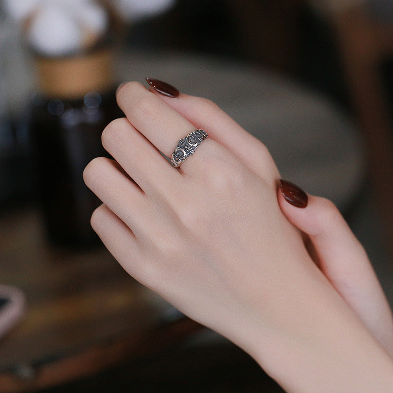 Creative Hip Hop Punk Thai Silver Index Ring