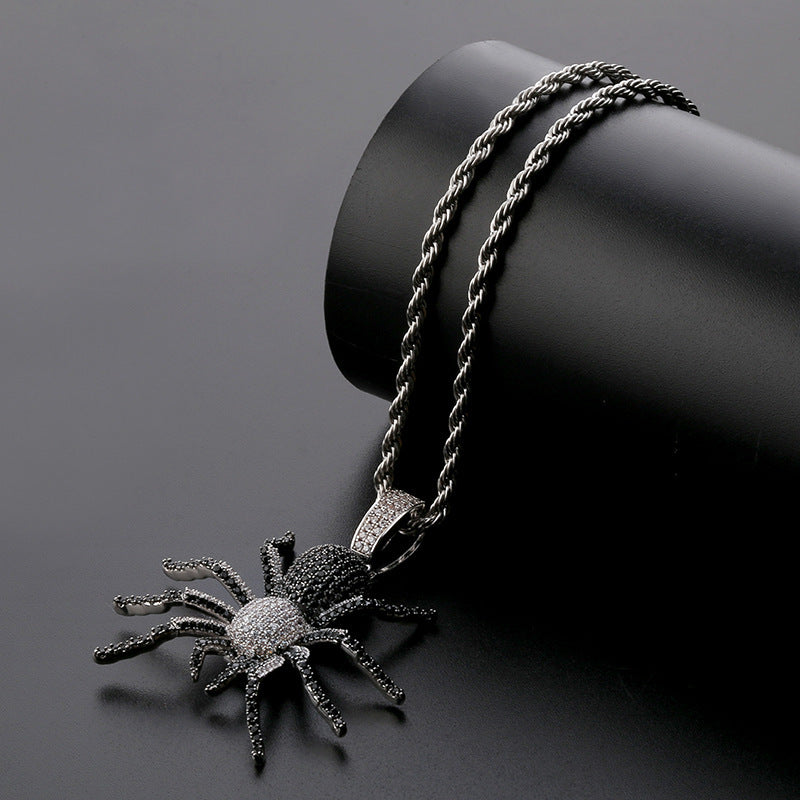 Men's Spider Pendant Hip Hop Necklace