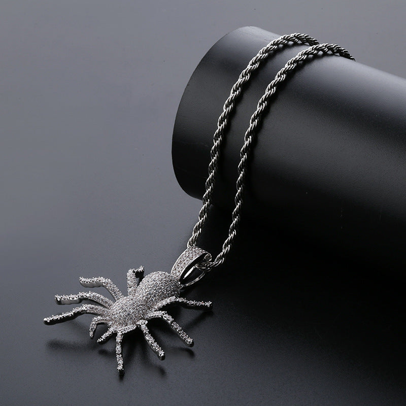 Men's Spider Pendant Hip Hop Necklace